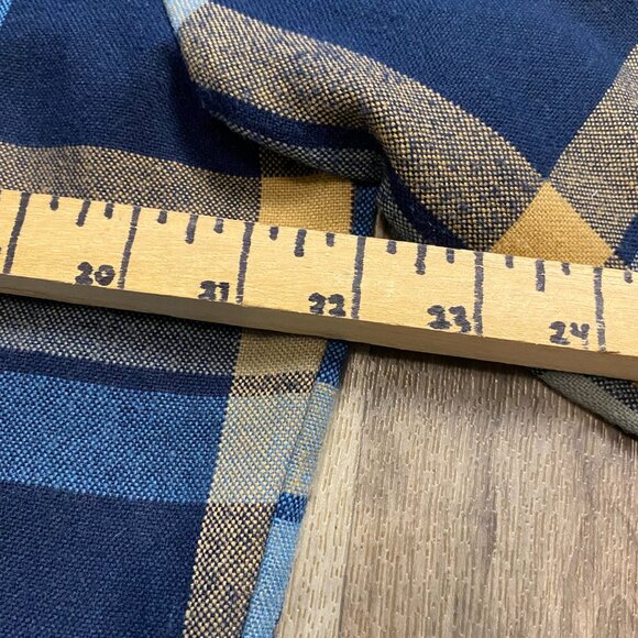 Northwest Territory Men's Flannel Button Down Shirt Size Medium Blue Plaid - Picture 4 of 5